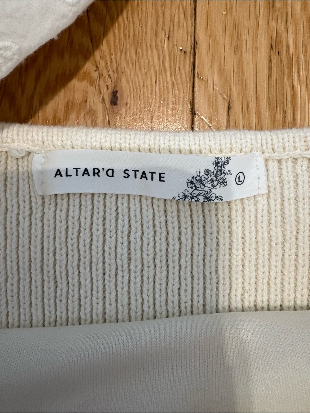 Altar'd State Cream Eyelet Ruffle Tank Top - Picture 5 of 7